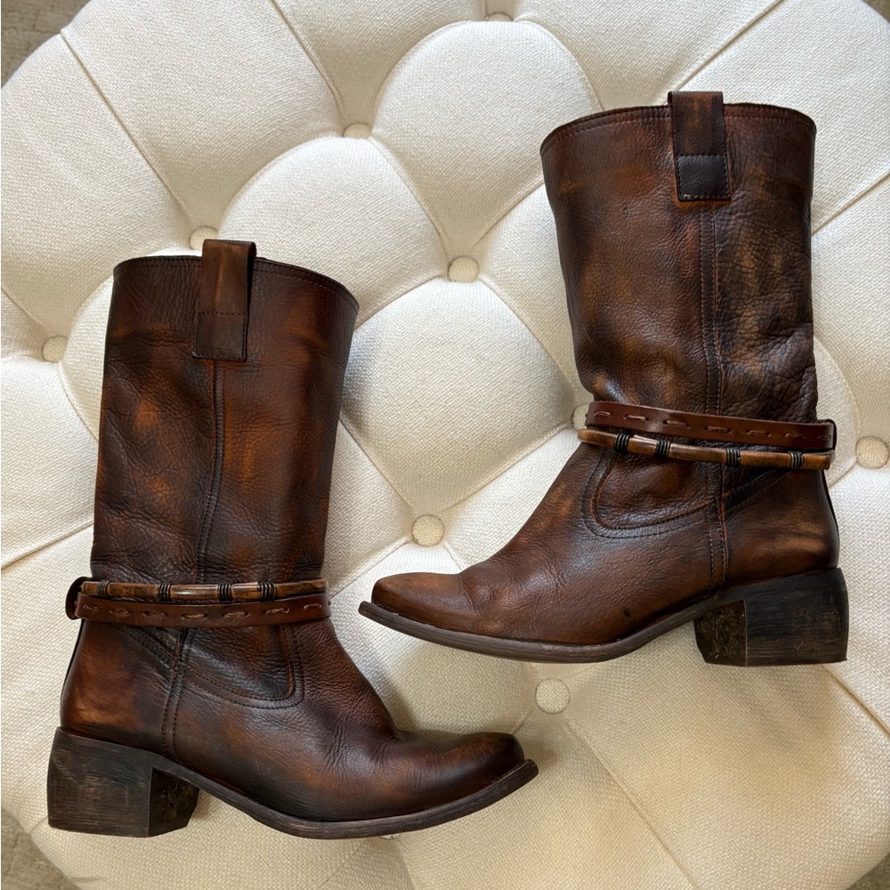 Naughty Monkey Leather  Heeled Boots